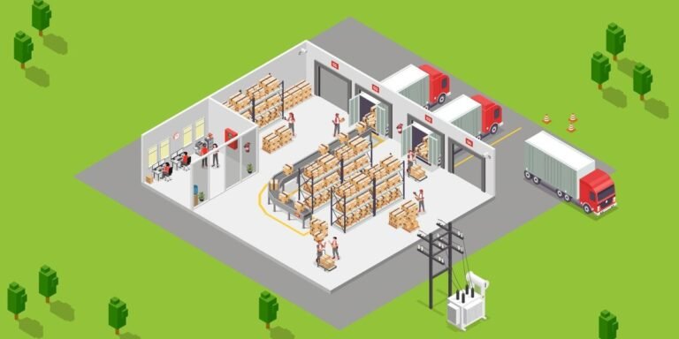 Honeywell considering split of Warehouse and Logistics divisions Diagram of a warehouse and trucks.jpg