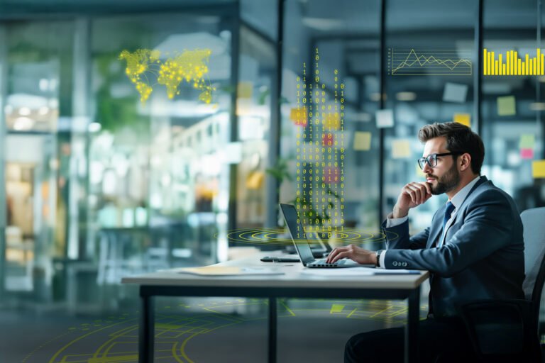 Ey business man reviews data on laptop.jpg